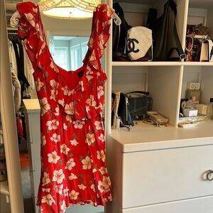 Red Floral Dress by Majorelle - M